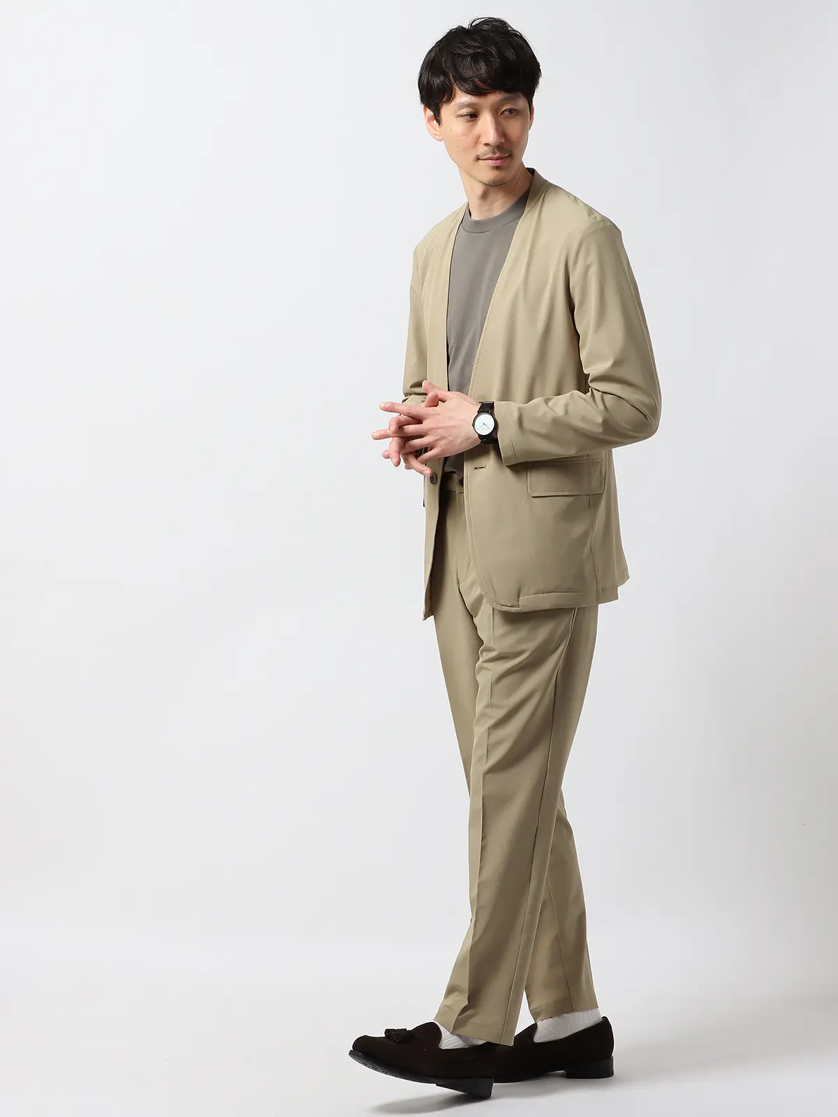 WEB限定／PERFORMANCE SUIT／ノーカラージャケット＆パンツ＆Tシャツ