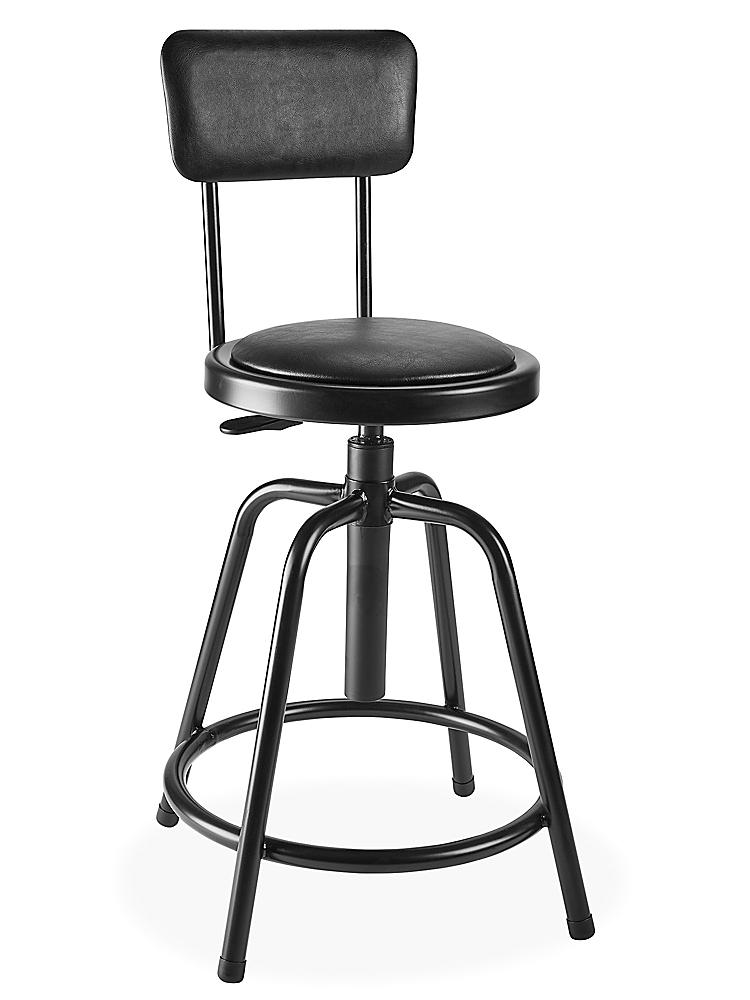 Swivel Shop Stool with Backrest H-7661 - ULINE