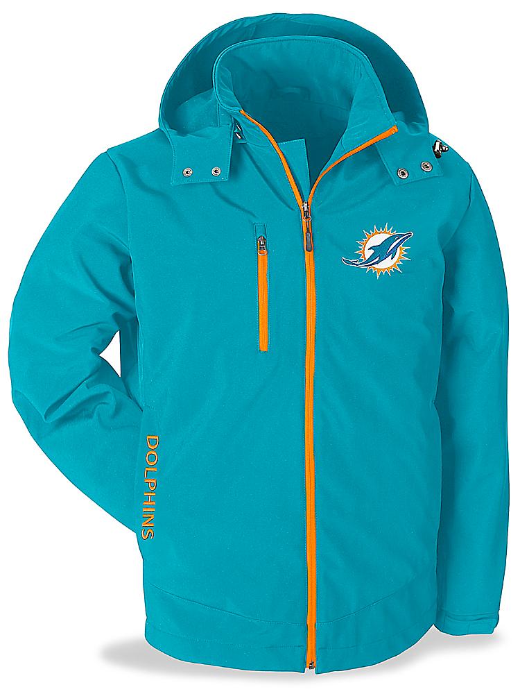 NFL Soft Shell Coat - Miami Dolphins, XL S-20087MIA-X - ULINE