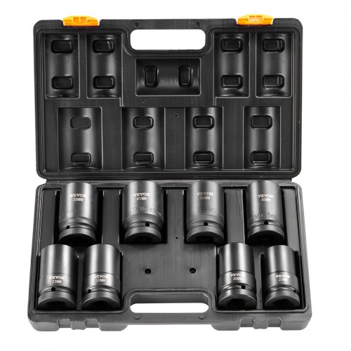 VEVOR 1 inch Drive Impact Socket Set – 8 Piece, Cr-Mo Steel