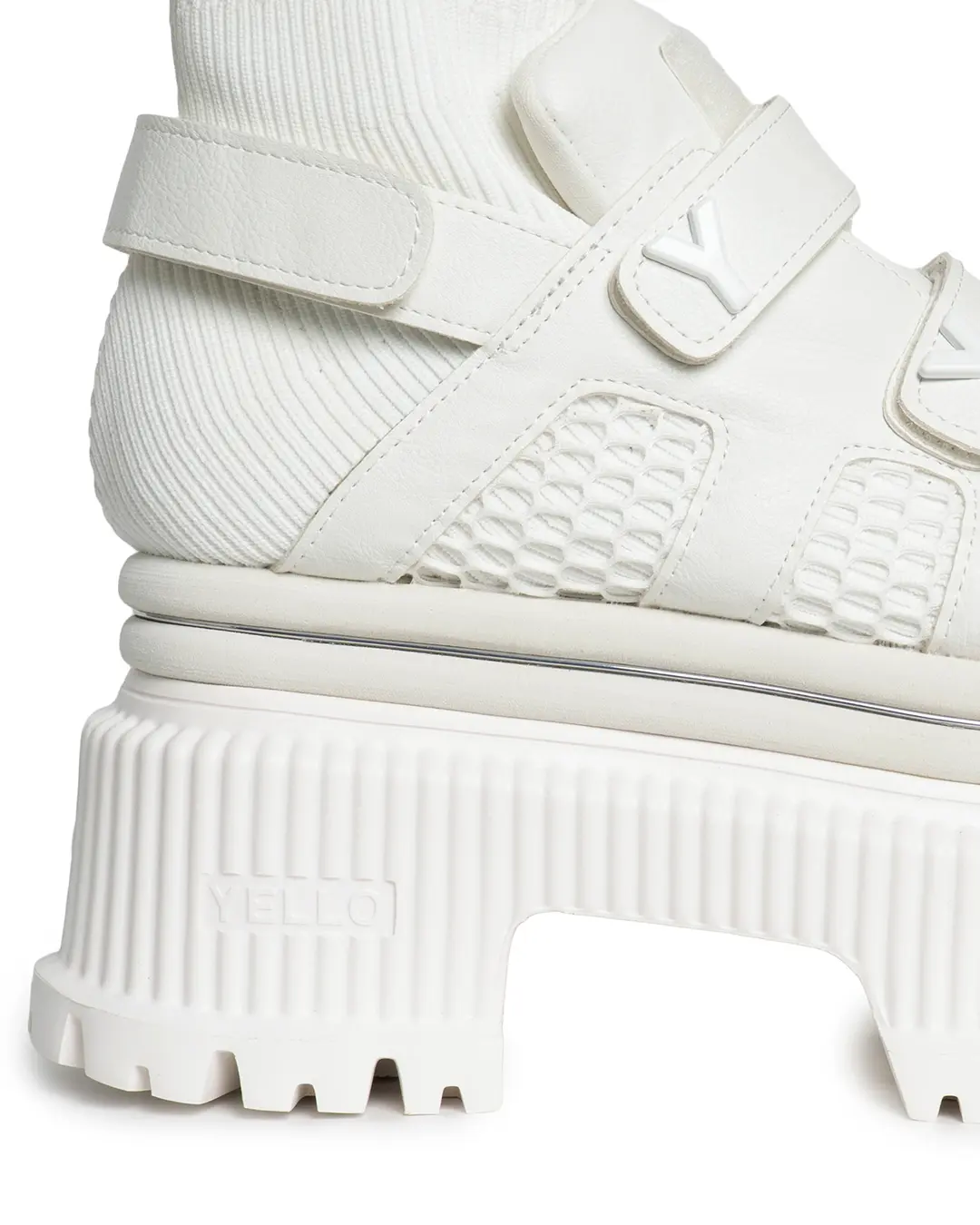 YELLO / WEISS PLATFORM SHORT BOOTS