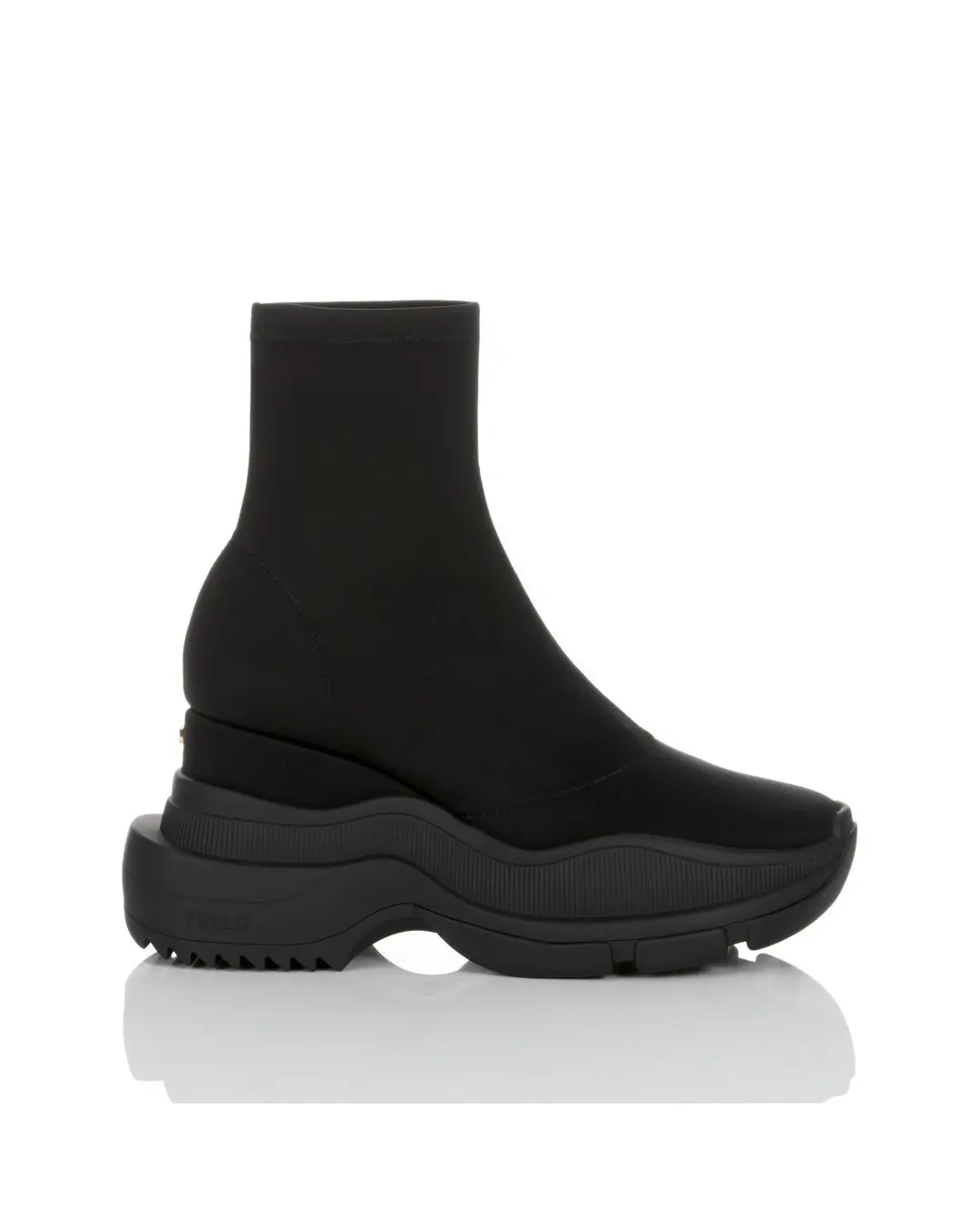 YELLO / TOKYO BLACK MID SNEAKER LONG BOOTS 2024