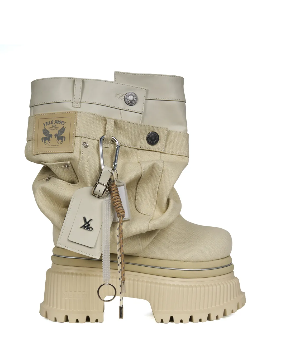 YELLO / CRAFTMAN PLATFORM SHORT BOOTS