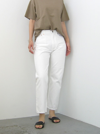 YAECA（ヤエカ） ホワイトスリムテーパードデニム[6-11WH] - clothes tile