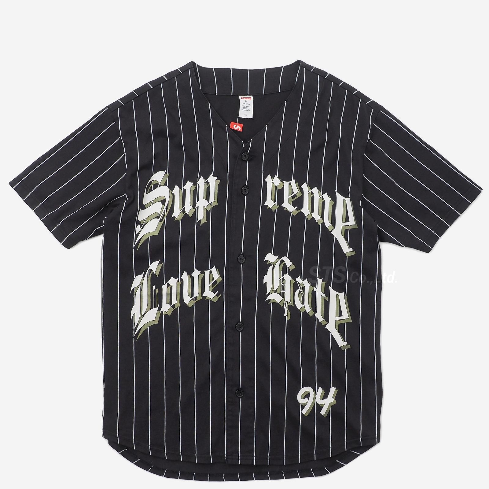 Supreme - Love Hate Baseball Jersey - UG.SHAFT