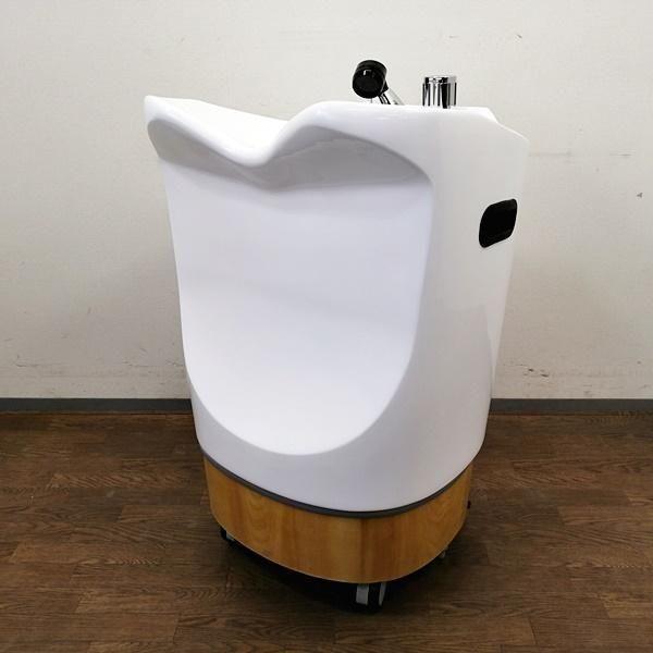 中古/A】EMS『移動式シャンプー台 PERRO（ペロ）ホワイト/ヘッドスパ