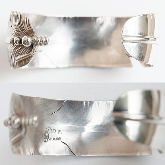 インディアンジュエリー ベンビゲイ フェザー バングル ターコイズ