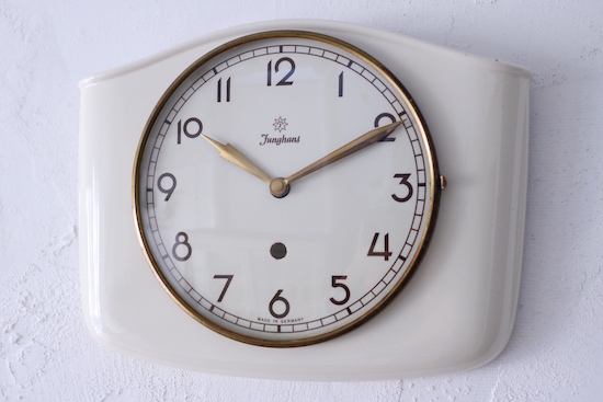 アンティーク掛け時計【キッチンクロック】｜陶器｜ JUNGHANS - カフェ