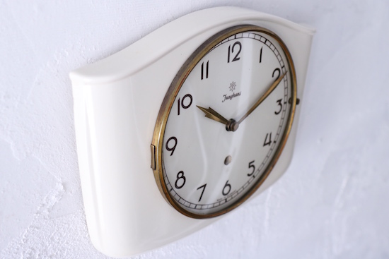アンティーク掛け時計【キッチンクロック】｜陶器｜ JUNGHANS - カフェ