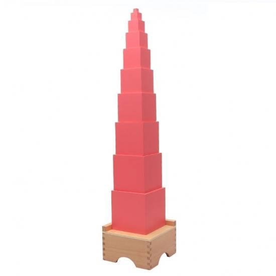 ピンクタワー（台付き） - モンテッソーリ教具専門店 Montehippo