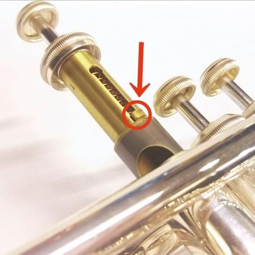 バック ： トランペット バルブガイド ブラス製 （アルティザン