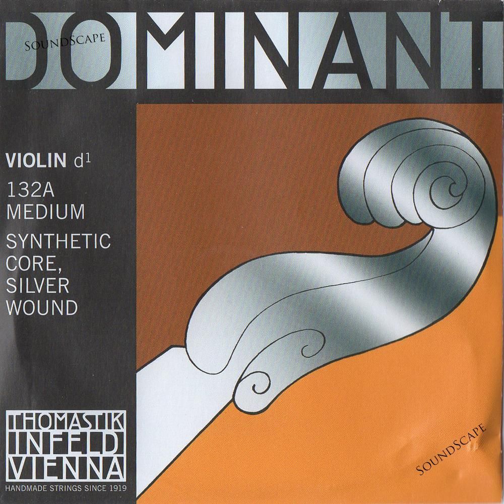 バイオリン弦 ドミナント D線 銀巻｜澄んだ明瞭さと滑らかな響き