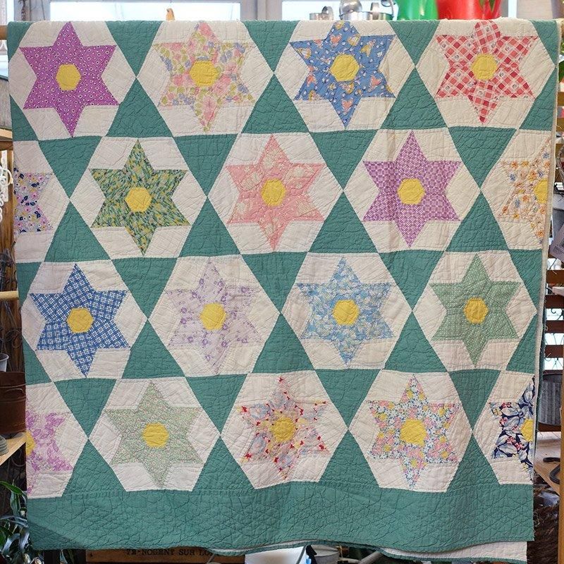 ヴィンテージ キルト 6ポイントスター バリエーション