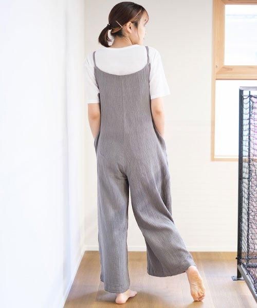 二重ガーゼ サロペット | グレー - 楊柳生地 専門店 山城 ネットショップ