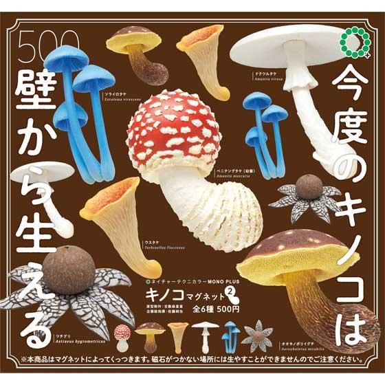 いきもん ネイチャーテクニカラーMONO Plus キノコマグネット2 全6種