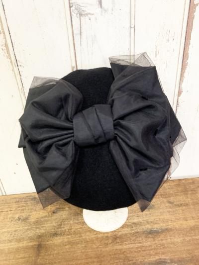 Barairo no Boushi/バラ色の帽子 グランリボンベレー(クロ) - 大人