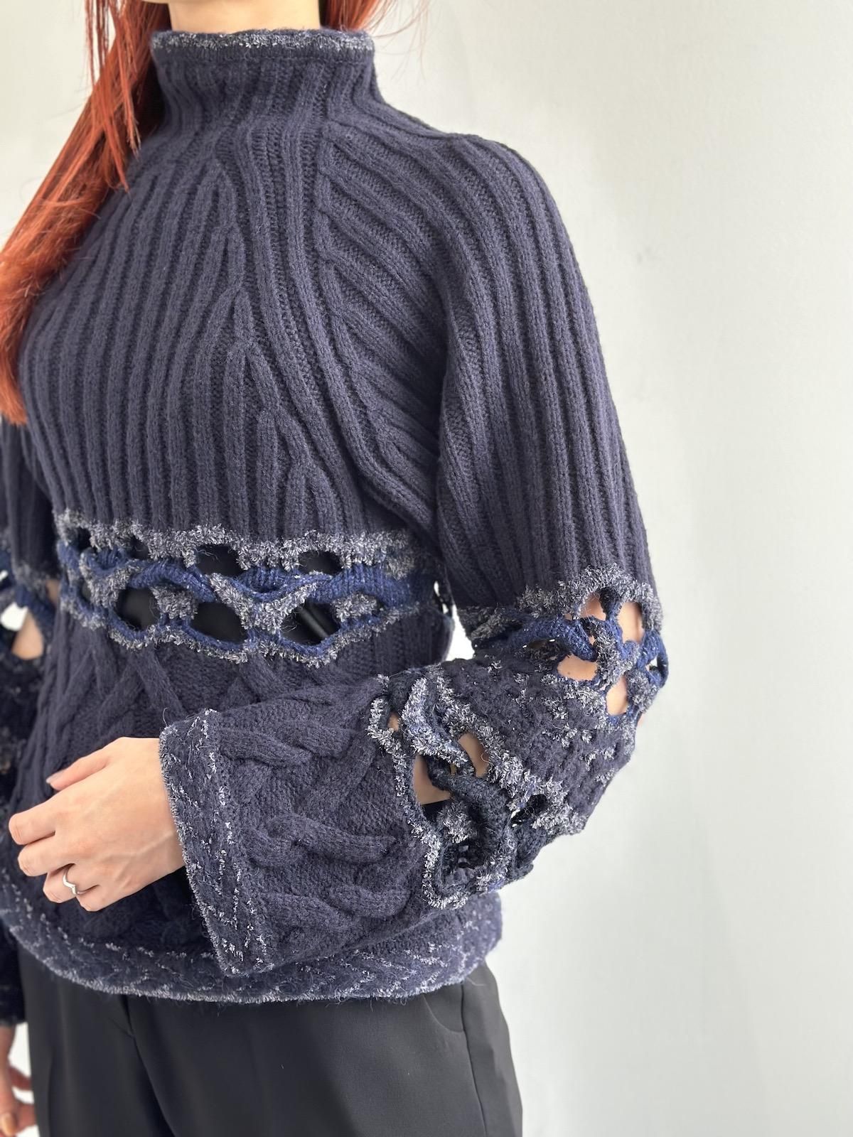 トップス mame Basketweave Knitted Pullover Mame Kurogouchi(マメ)の