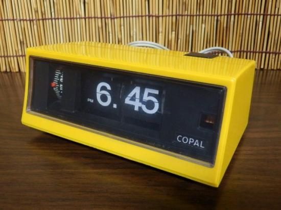 COPAL パタパタ時計 707 昭和レトロ レモンイエロー 50Hz 曜日付 Yahoo