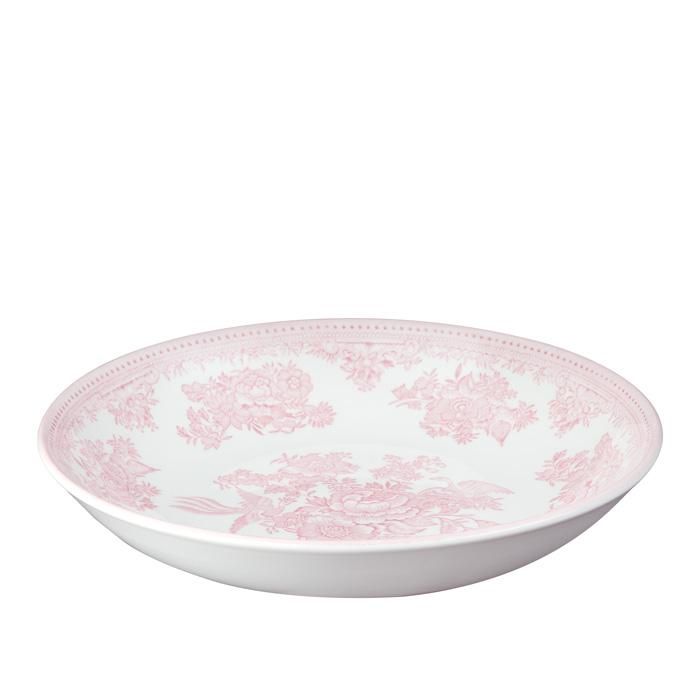 イギリス食器 Burleigh ピンクアジアティクフェザンツ パスタプレート