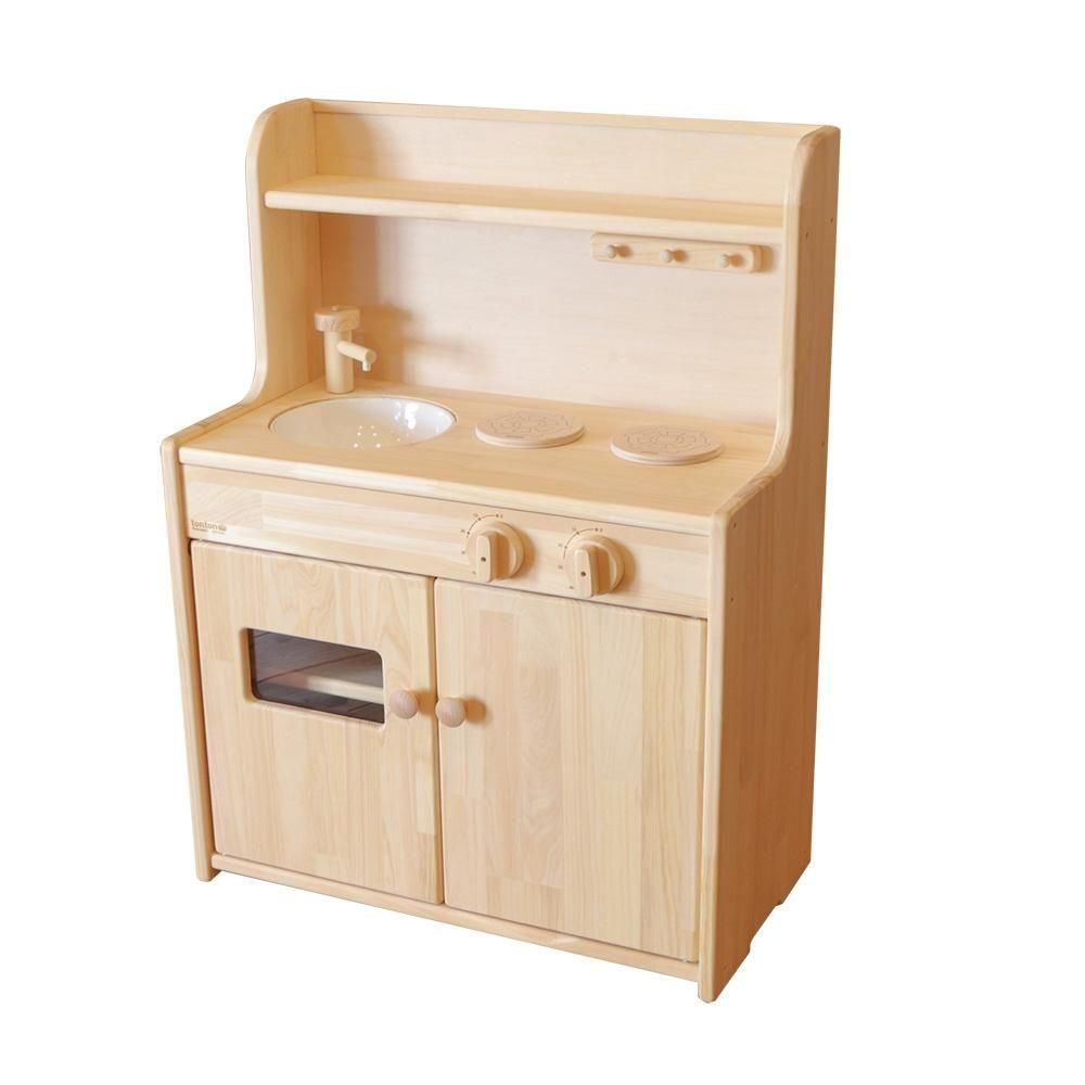 日本製の木製おままごとキッチン - tontonオリジナルキッチン
