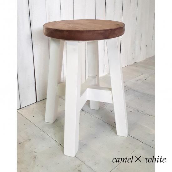 アンティーク風スツール 木製スツール - アンティーク風無垢材家具