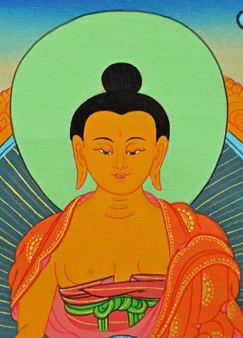 釈迦牟尼（しゃかむに／シャーキムニ）[M]・タンカ（仏画）｜彩雲