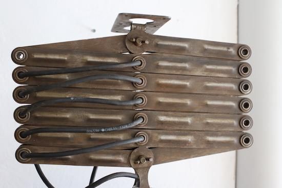 インダストリアル/吊り下げシザーランプ/ホーロー照明/黒/オランダ