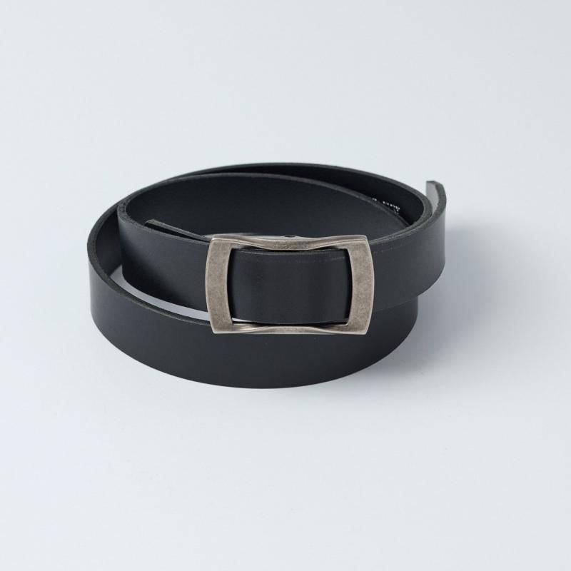 フリコツイスト 30㎜幅 一枚革ベルト アンティークシルバーバックル