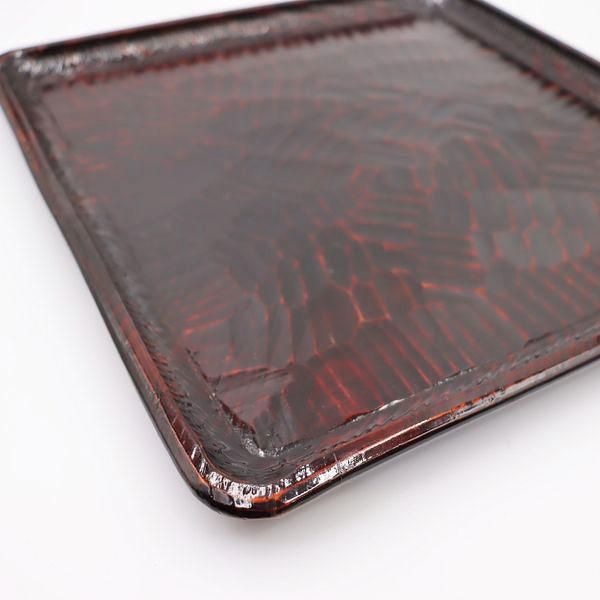 讃岐彫りの四方盆 朱溜塗りで日々の食卓を彩る