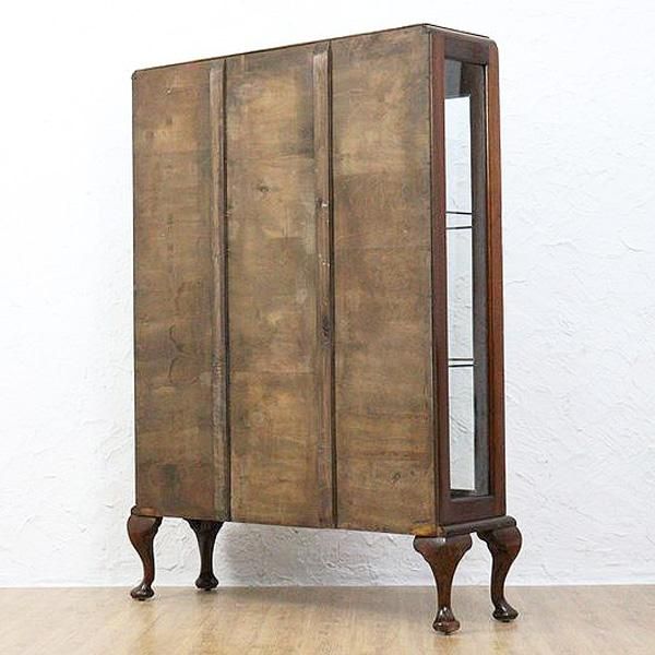 キャビネット マホガニー材 洋風ショーケース 猫脚