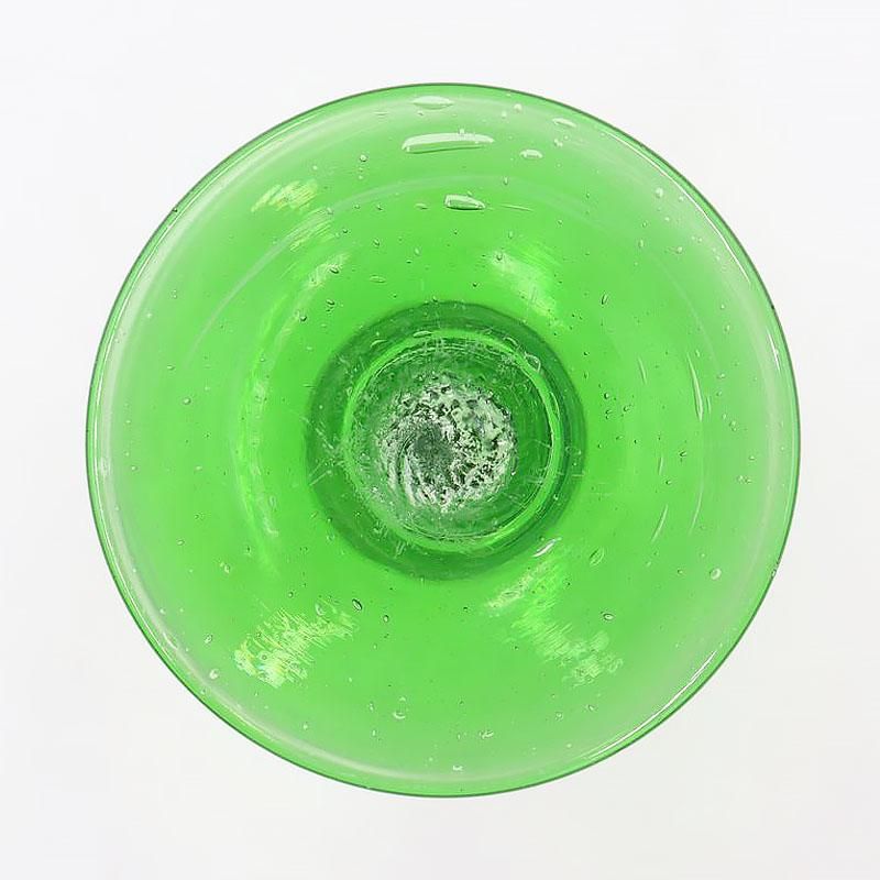 氷コップ レトロガラス 和ガラス 昭和初期 グリーン