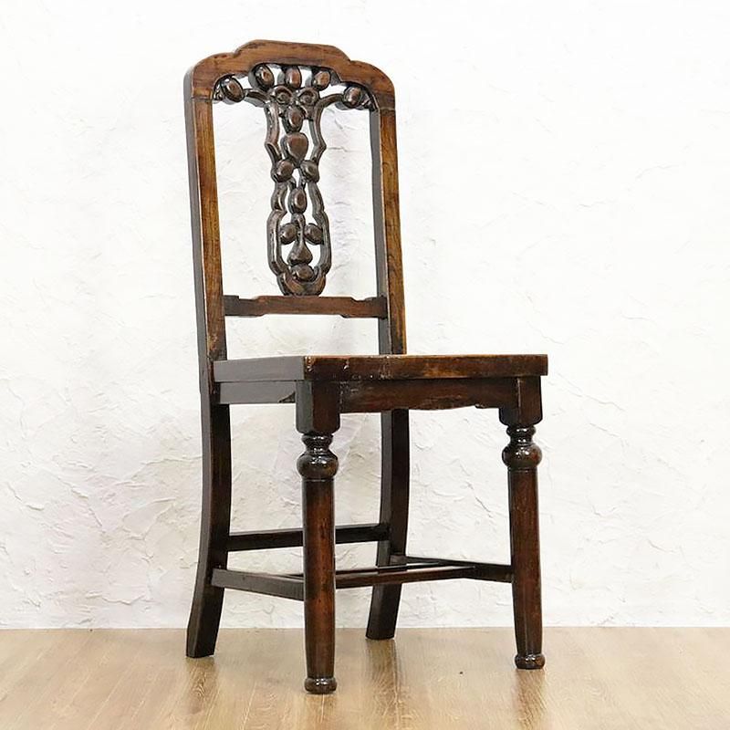 昭和ビンテージ木製ダイニングチェア｜幅43高さ97cm｜レトロなタモ材椅子