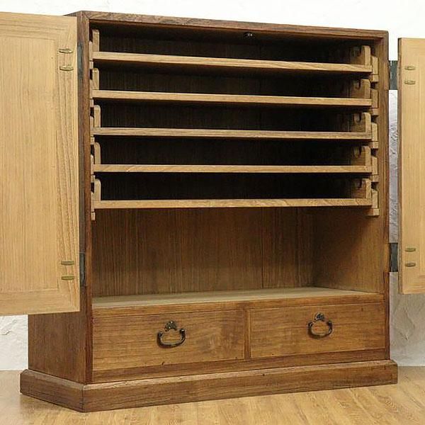 希少 総桐軸箪笥 掛け軸 収納 特殊 大容量 和室 キャビネット 桐材