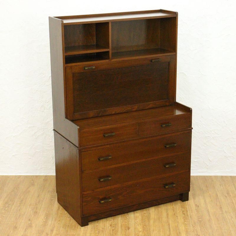 収納キャビネット チェスト付き レトロ 昭和中期 コンパクト