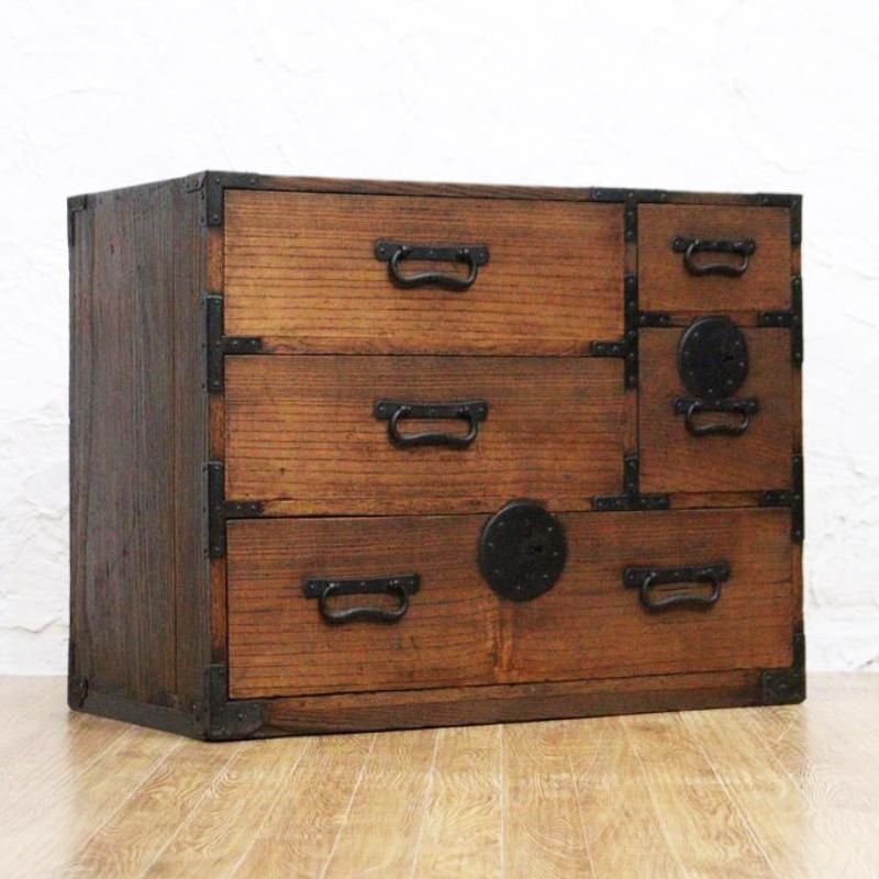 明治大正の総桐小箪笥｜小ぶりで重厚｜滑り良好、美しい木目