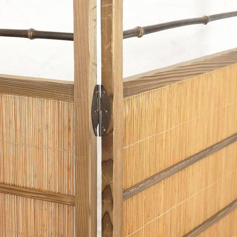 透かし入り 折りたたみ式 屏風 衝立 パーテーション 間仕切り 簾屏風