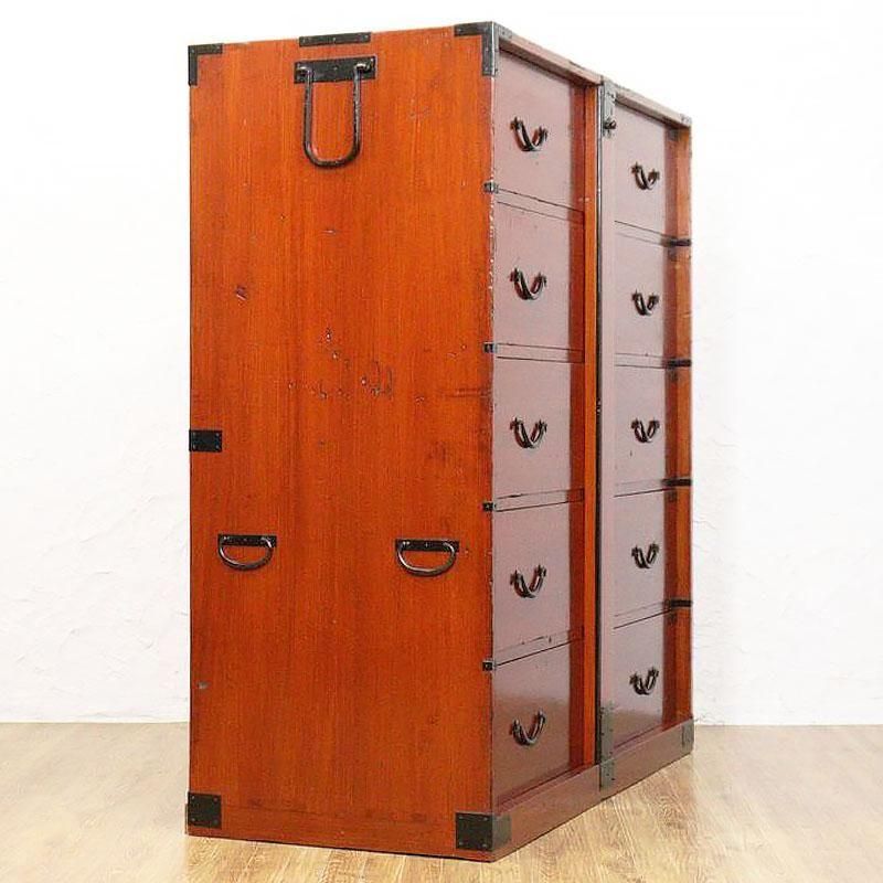 和箪笥 総桐閂付き 大正 朱和箪笥 三尺 アンティーク