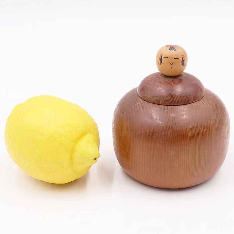 伝統こけし 鳴子系 桜井昭二 昭和中期 小物入れ アンティーク