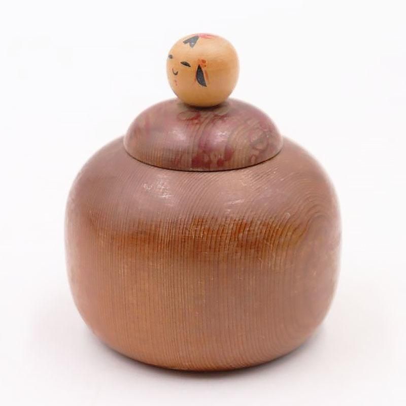 伝統こけし 鳴子系 桜井昭二 昭和中期 小物入れ アンティーク