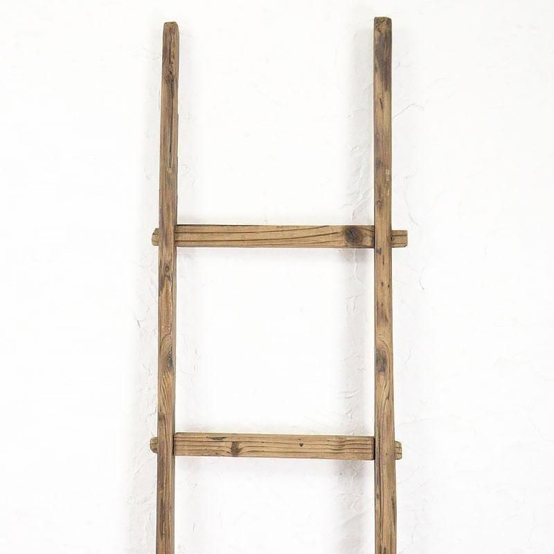 日本製の古い木製はしご｜シンプルでおしゃれなディスプレイオブジェ