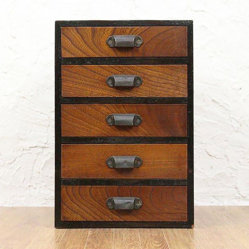 キャビネット 五段小引出し 昭和初期 日本製 アンティーク
