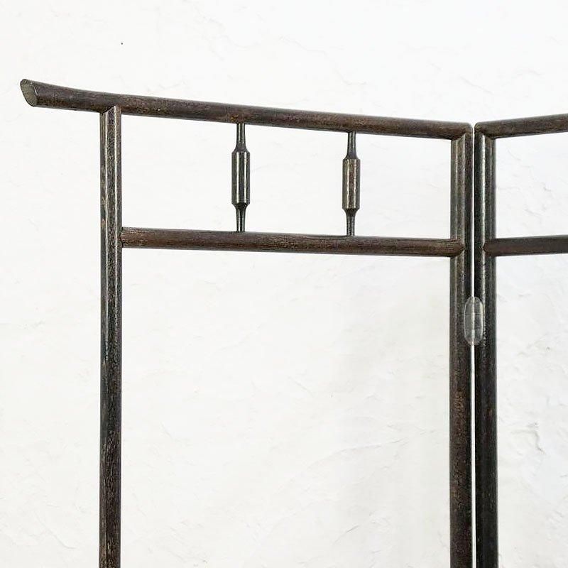 桑材 二つ折り衣桁 アンティーク着物掛け