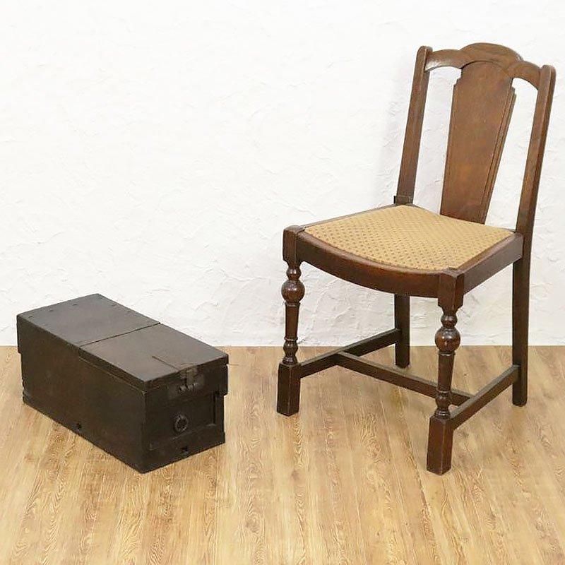 杉材の銭箱 江戸明治期 細長型 小引出付き