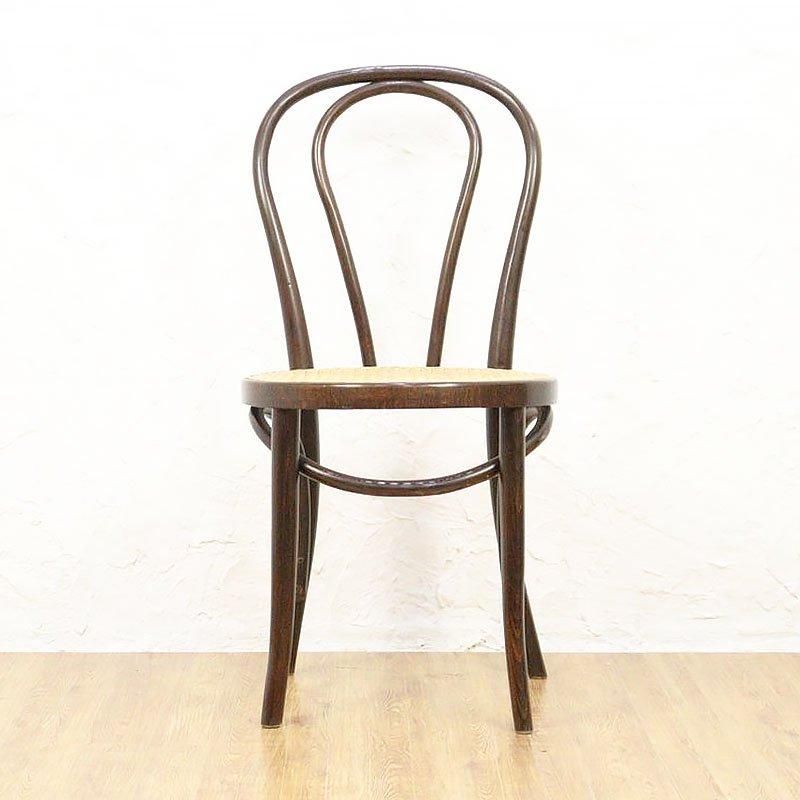 籐座面 ベントウッドチェア 昭和中期 幅41.5cm