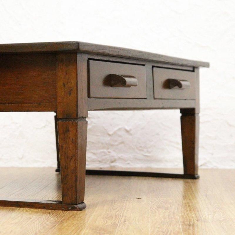 引出し付き 座机 文机 ローテーブル ヴィンテージ ナチュラル 和骨董