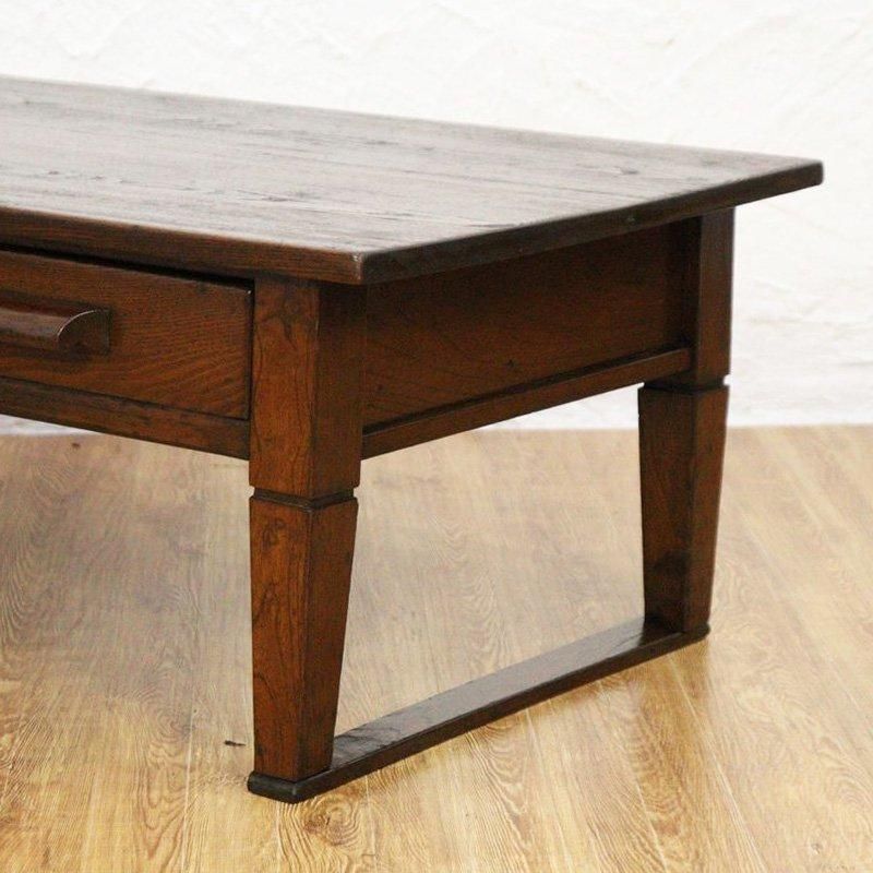 引出し付き 座机 文机 ローテーブル ヴィンテージ ナチュラル 和骨董