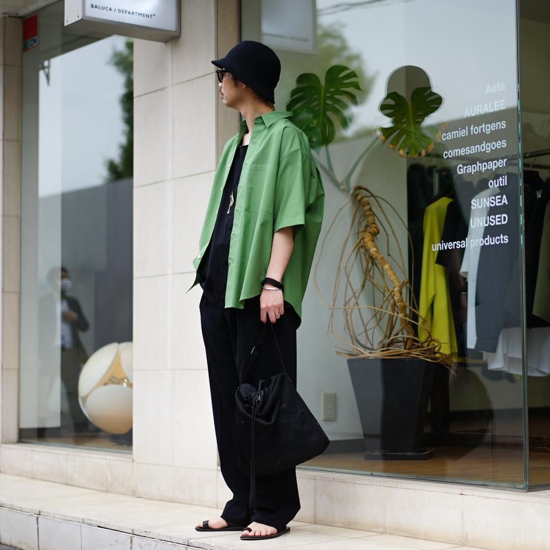 AURALEE(オーラリー)WASHED FINX TWILL BIG HALF SLEEVED SHIRT