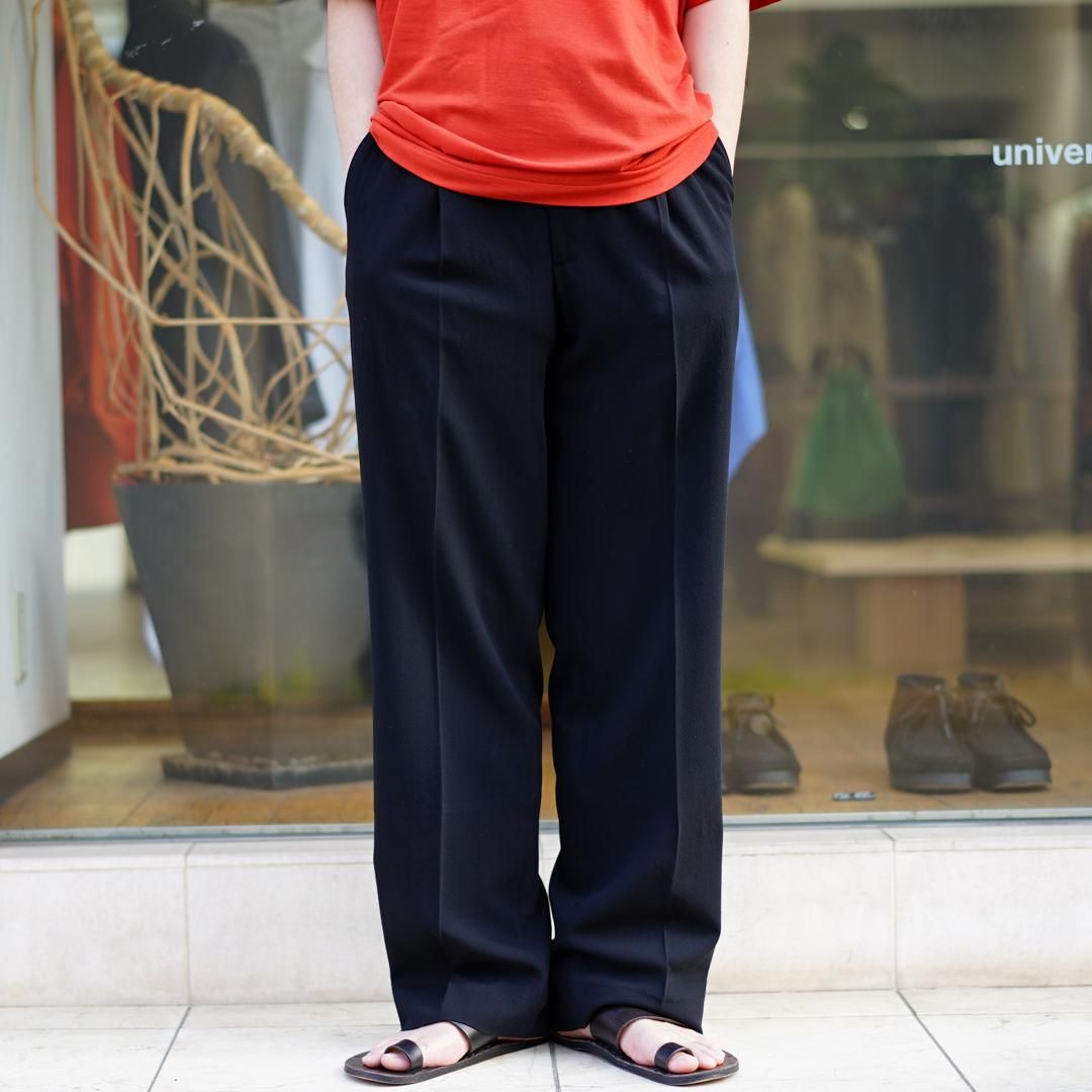 AURALEE(オーラリー)Hard Twist Wool Viyella Slacks(A23SP03WV)/Black