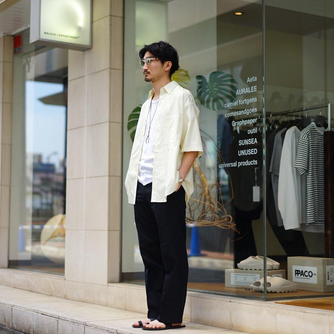 AURALEE (オーラリー)Washed Finx Twill Big Half Sleeved Shirt