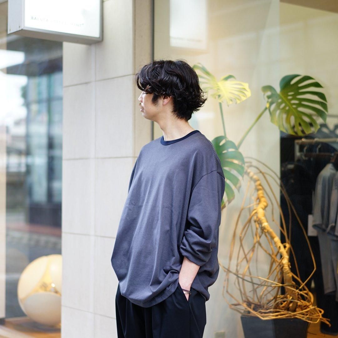Graphpaper (グラフペーパー) Narrow Border L/S Tee(GU243-70117B)/NV